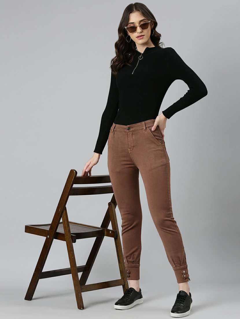 women's plain jogger fit jeans - 20249581 -  Standard Image - 3