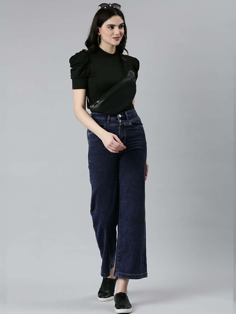 women's plain straight fit jeans - 20249604 -  Standard Image - 3