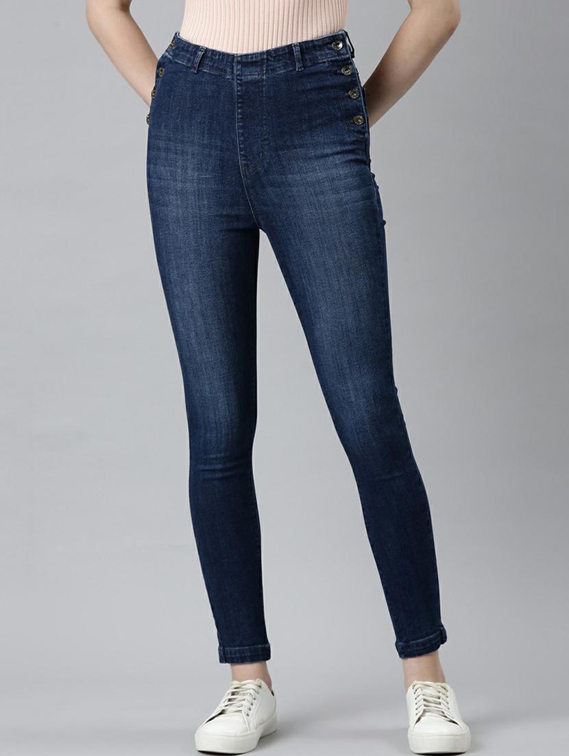 women's plain skinny fit jeans - 20249616 -  Zoom Image - 0