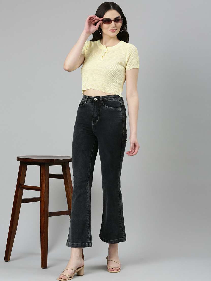 women's plain bootcut jeans - 20249622 -  Standard Image - 3