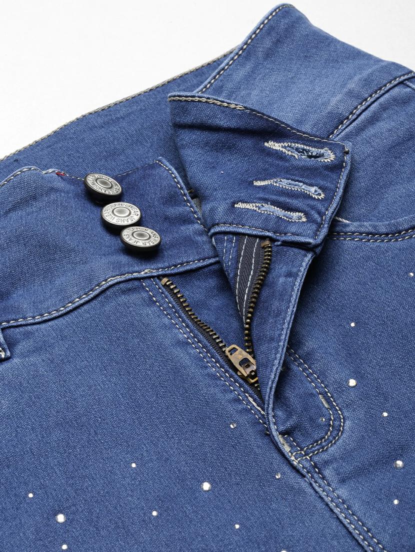 women's embellished slim fit jeans - 20249632 - Standard Image - 5