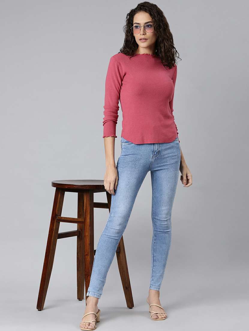 women's plain skinny fit jeans - 20249636 -  Standard Image - 3