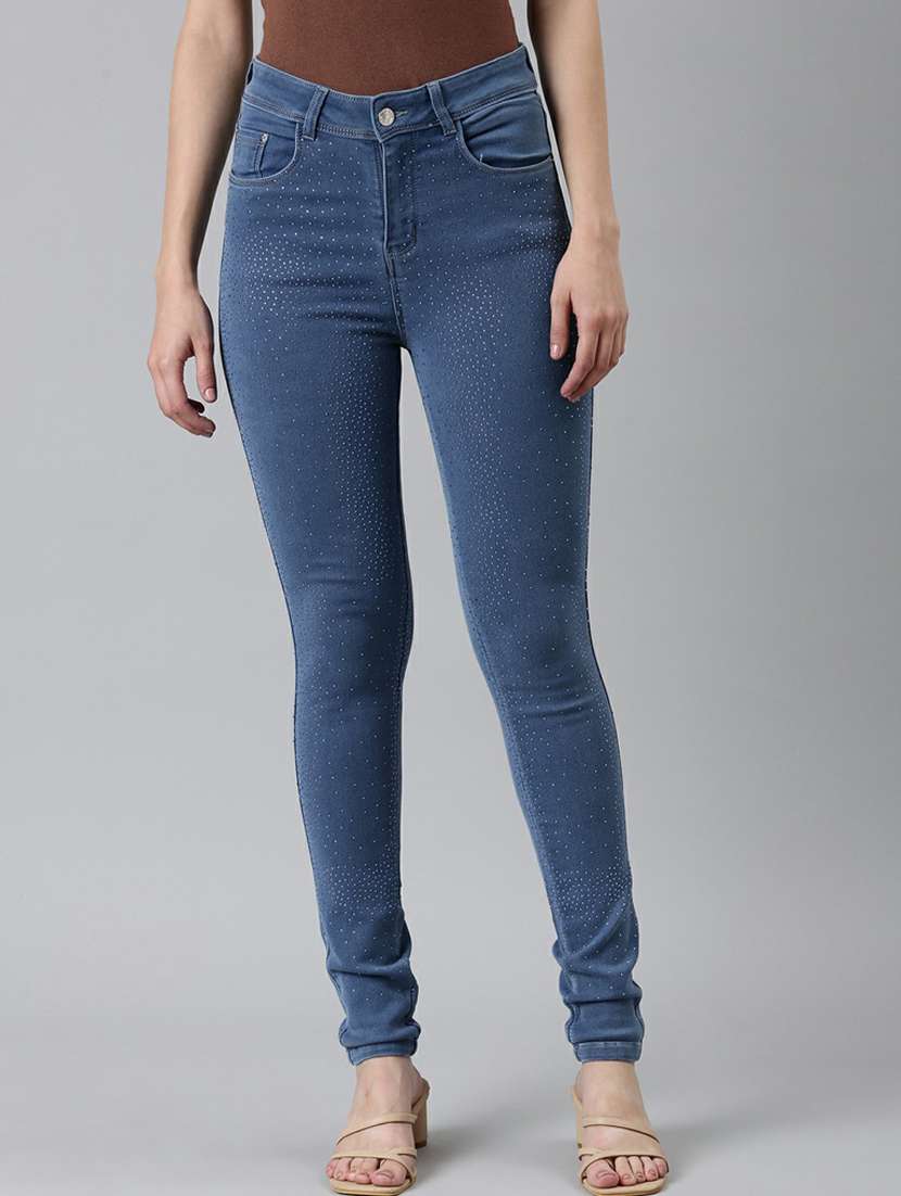 women's embellished slim fit jeans - 20249642 - Zoom Image - 0