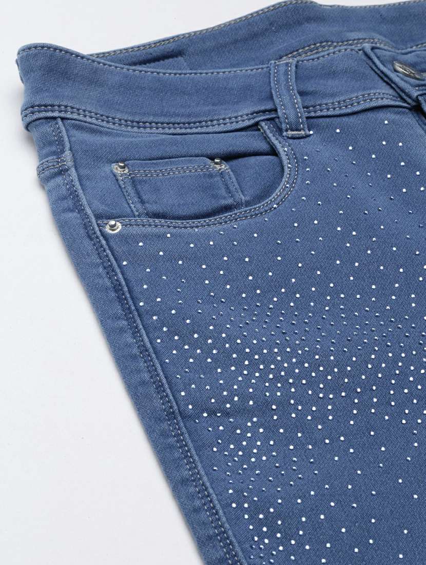 women's embellished slim fit jeans - 20249642 - Standard Image - 5