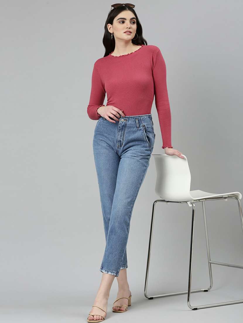 women's plain slim fit jeans - 20249705 -  Standard Image - 3
