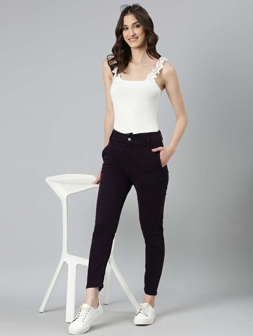 women's plain slim fit jeans - 20249712 -  Standard Image - 3