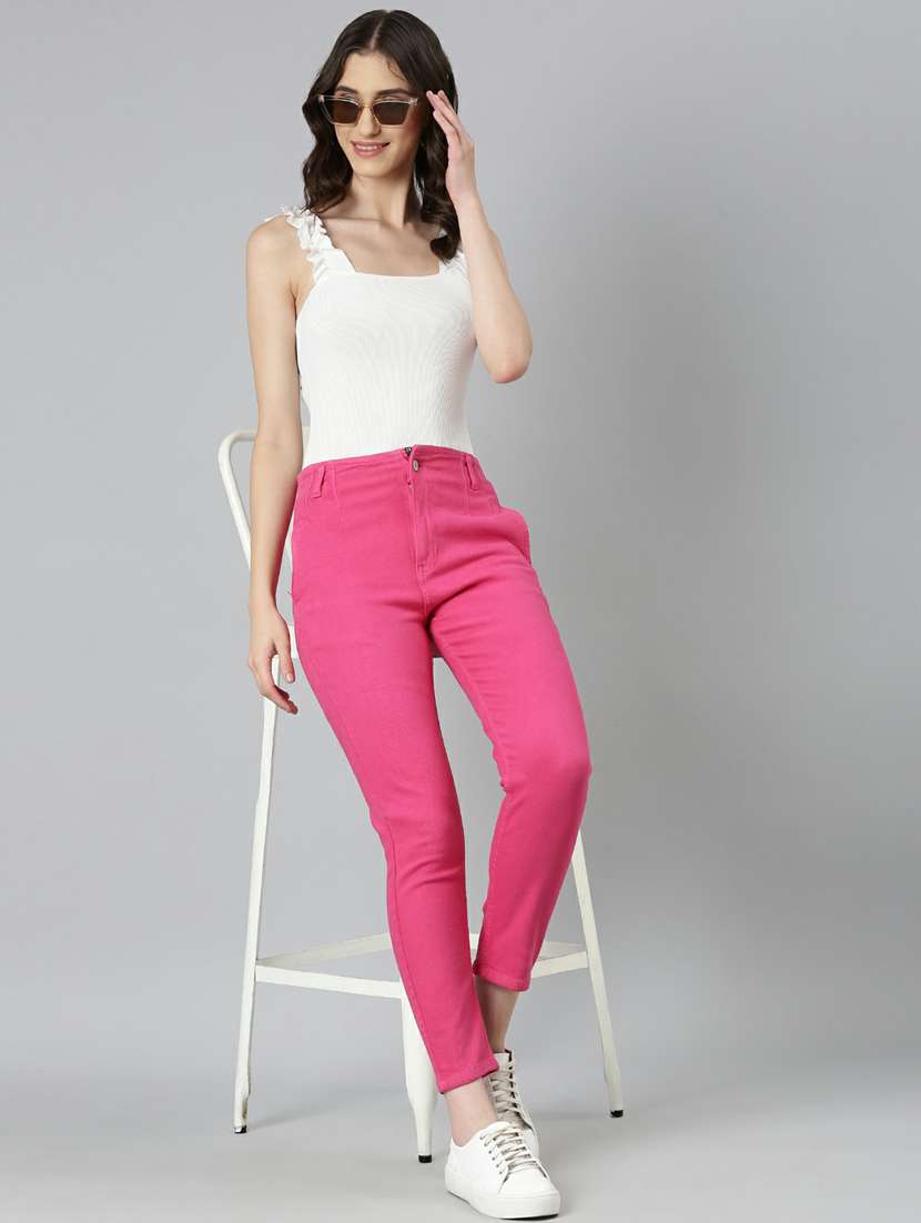 women's plain slim fit jeans - 20249714 -  Standard Image - 3