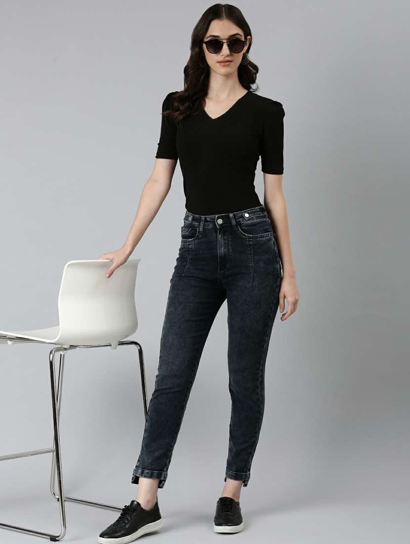 women's plain slim fit jeans - 20249718 -  Standard Image - 3
