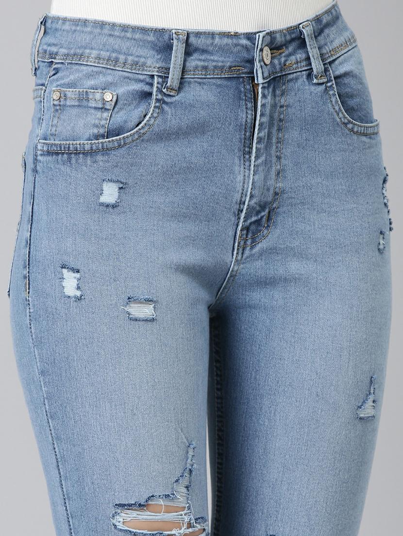 women's distress bootcut jeans - 20249727 - Standard Image - 8