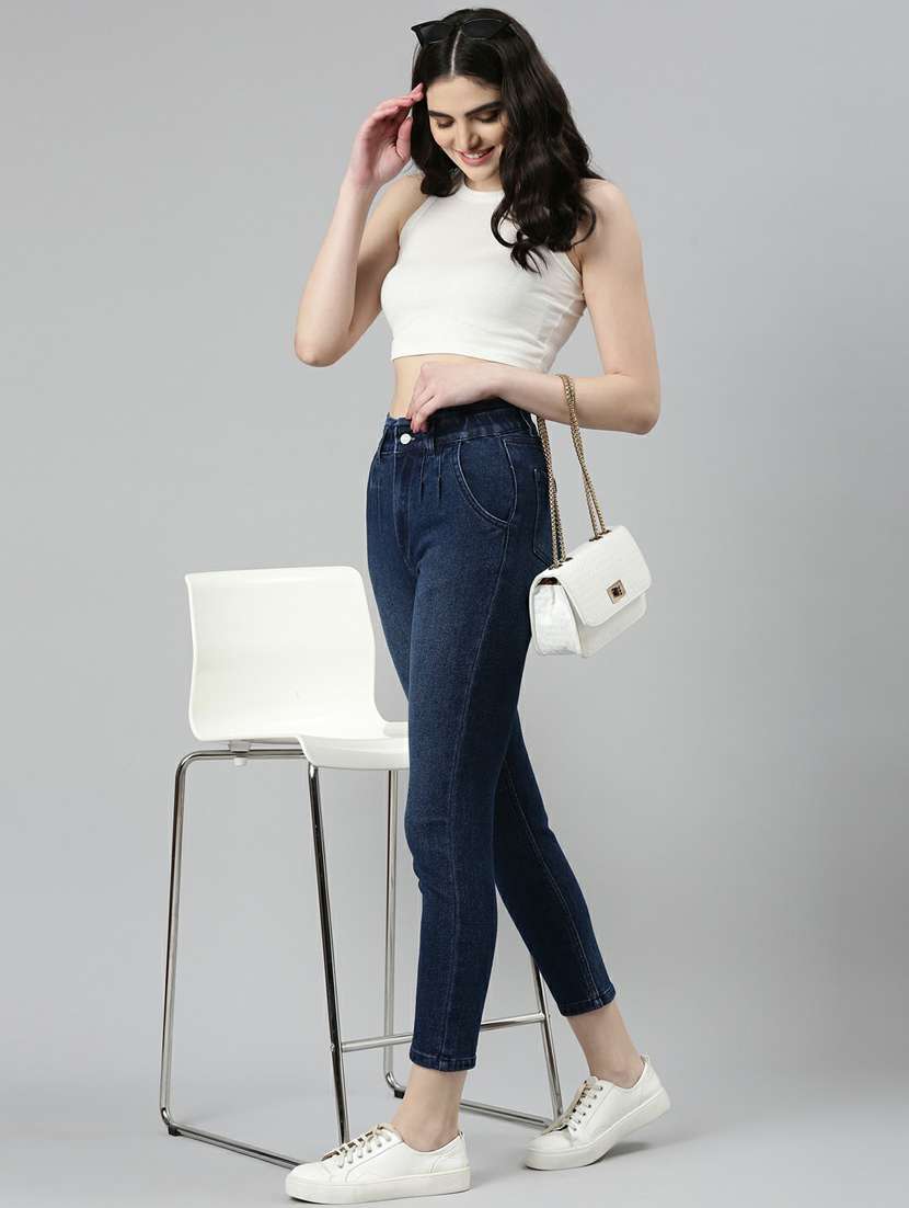 women's plain slim fit jeans - 20249729 - Standard Image - 3