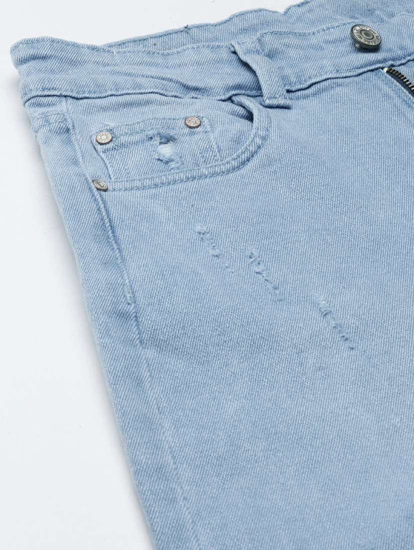 women's distress straight fit jeans - 20249732 - Standard Image - 5
