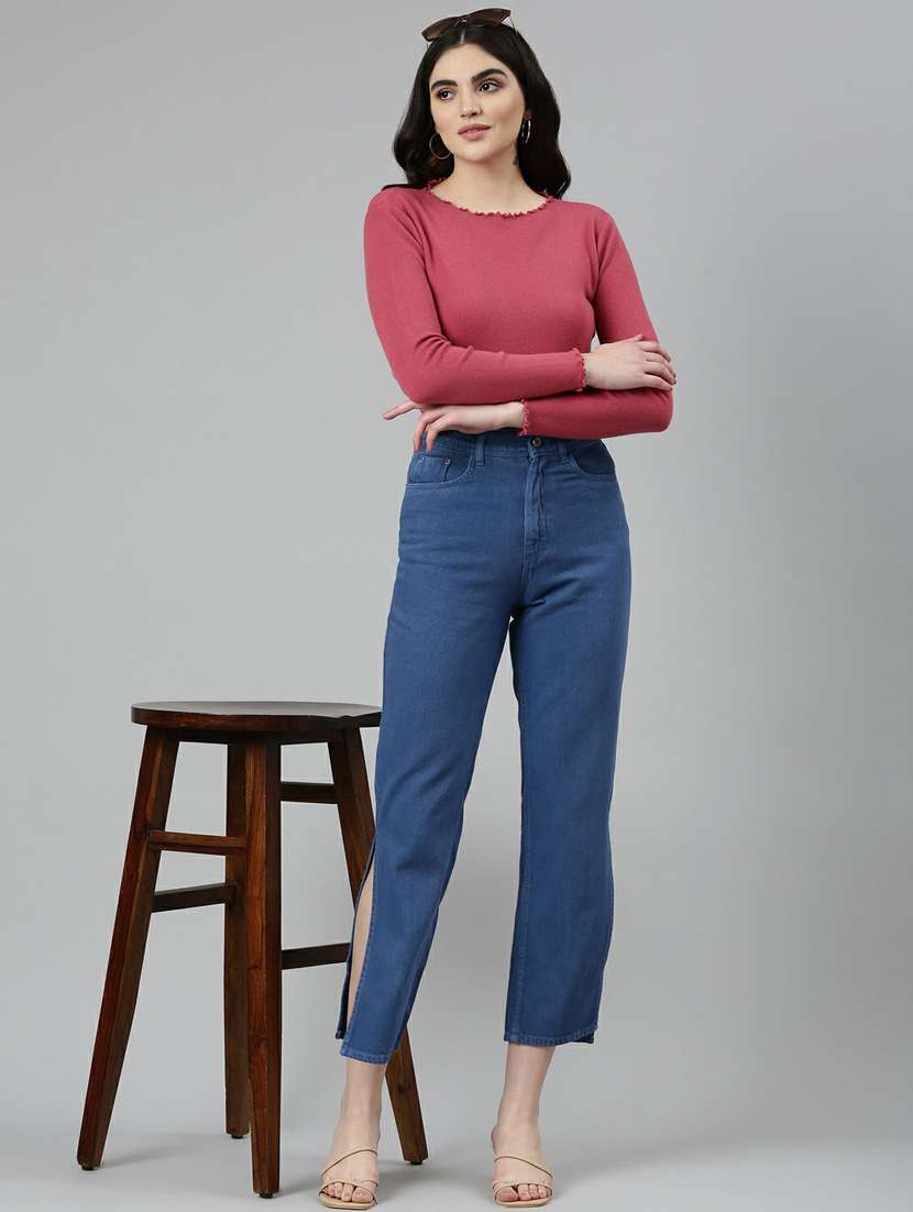 women's plain slim fit jeans - 20249736 -  Standard Image - 3