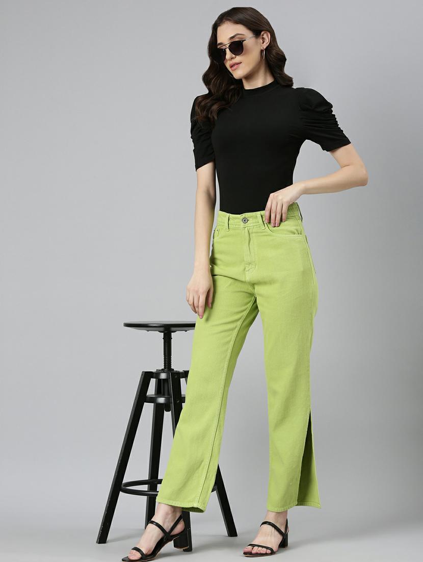 women's plain straight fit jeans - 20249737 - Standard Image - 3