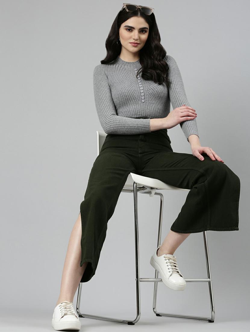 women's plain straight fit jeans - 20249738 - Standard Image - 3