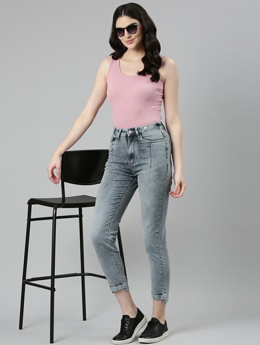 women's plain slim fit jeans - 20249740 - Standard Image - 3