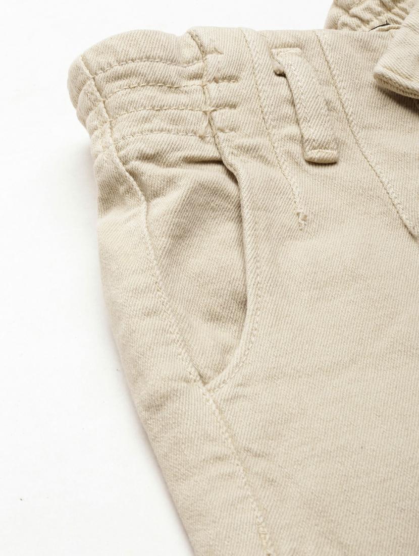 showoff women's high-rise clean look non stretchable beige regular fit jeans - 20249760 - Standard Image - 5