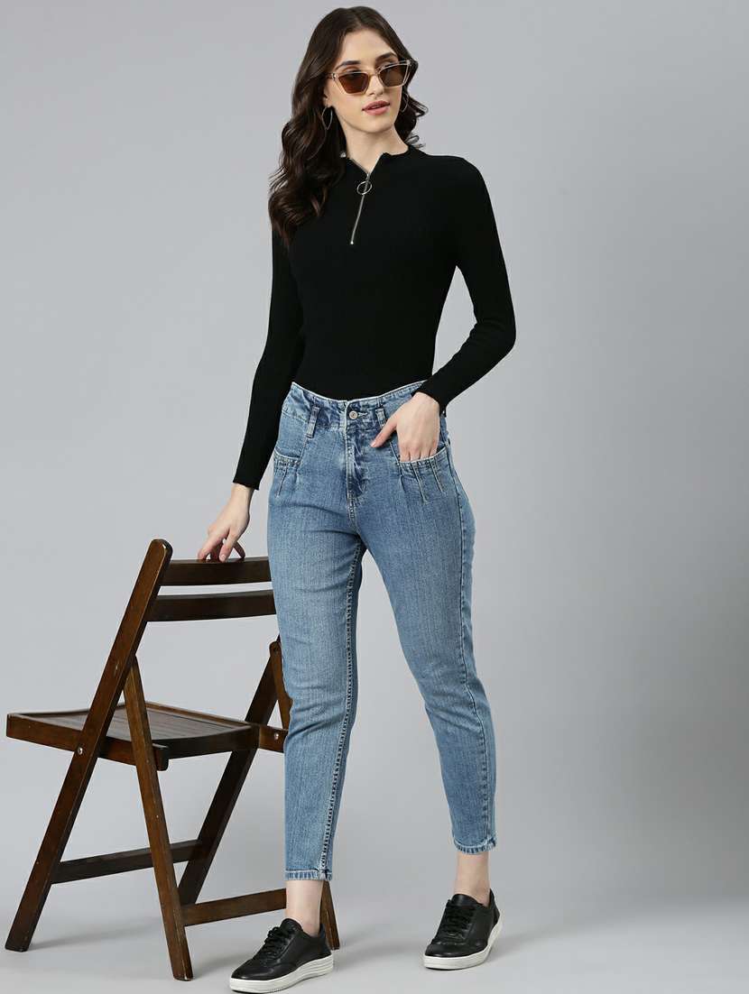 women's plain slim fit jeans - 20249767 - Standard Image - 3