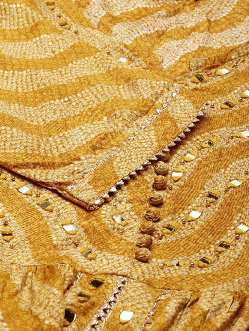 women bandhani kurta pant set with dupatta - 20251225 -  Standard Image - 8