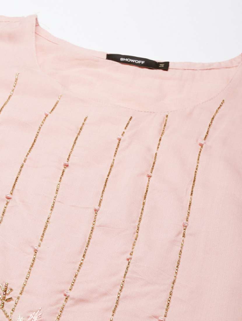 women embroidered kurta sharara set with dupatta - 20251239 -  Standard Image - 8