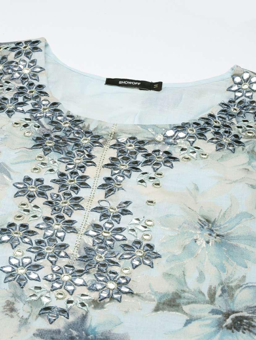 women floral printed kurta sharara set with dupatta - 20251268 -  Standard Image - 5