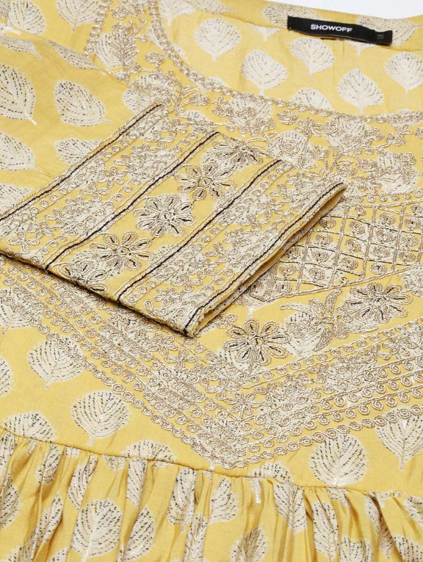 women yellow printed kurta pant set with dupatta - 20251302 -  Standard Image - 8