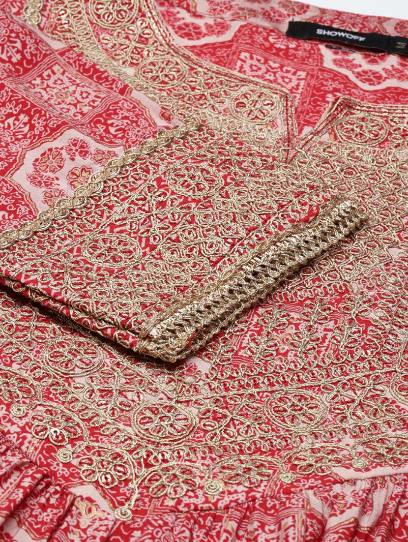 women printed notch neck kurta pant set with dupatta - 20251308 -  Standard Image - 8