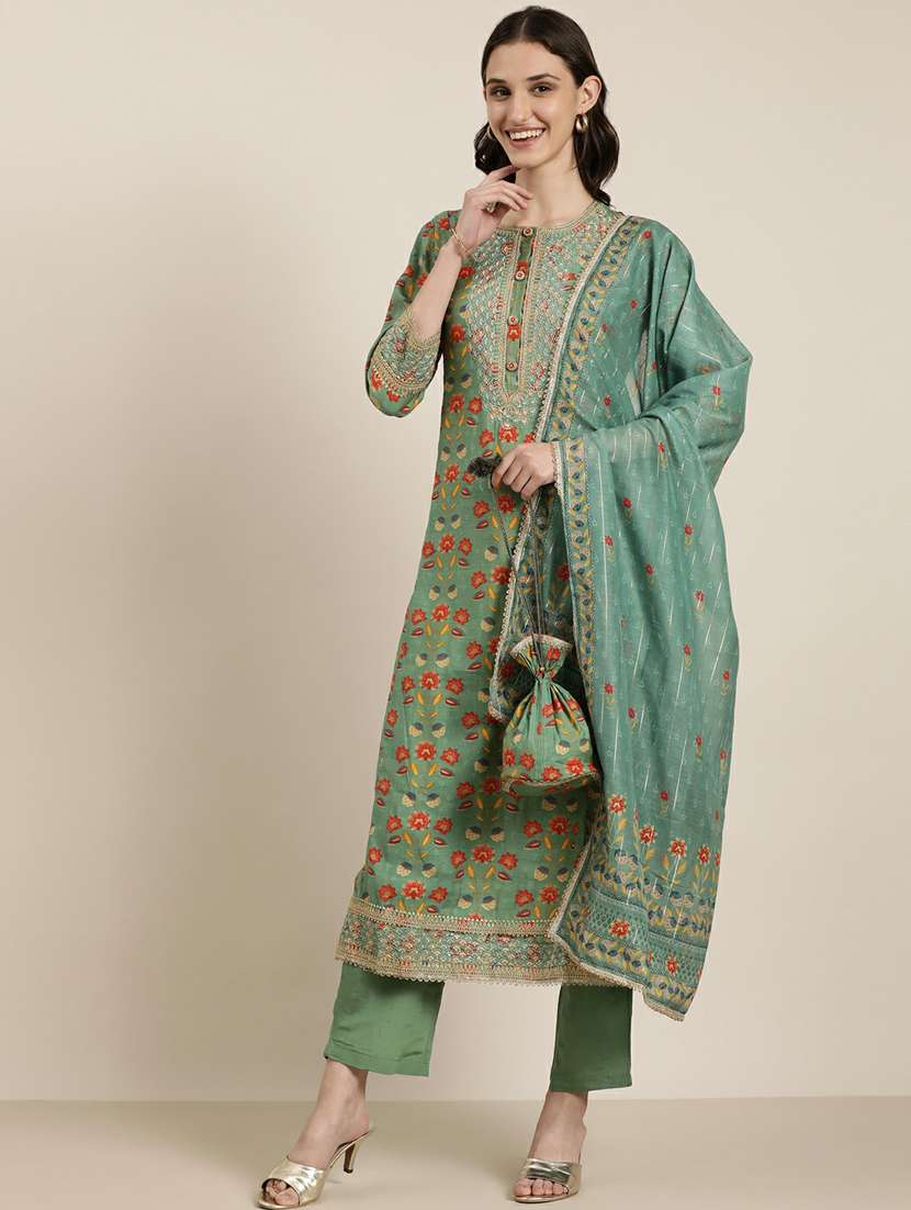 women floral kurta pant set with dupatta - 20251324 -  Standard Image - 3