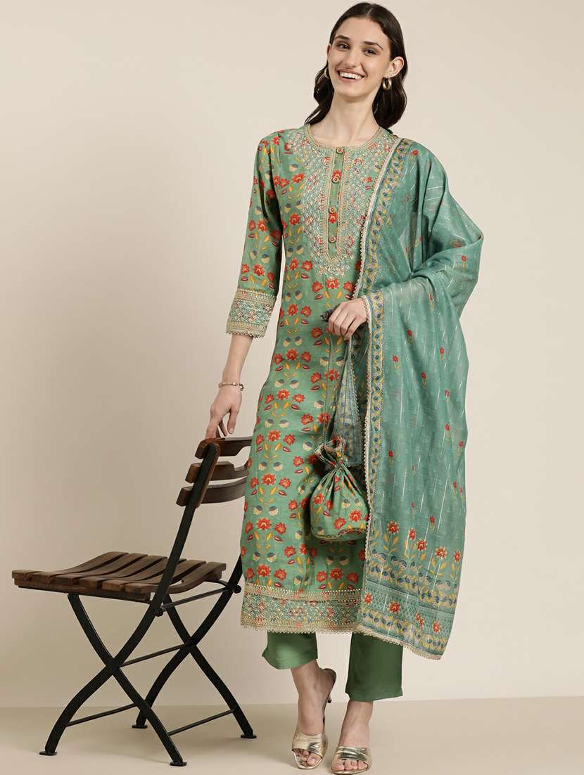 women floral kurta pant set with dupatta - 20251324 -  Standard Image - 5