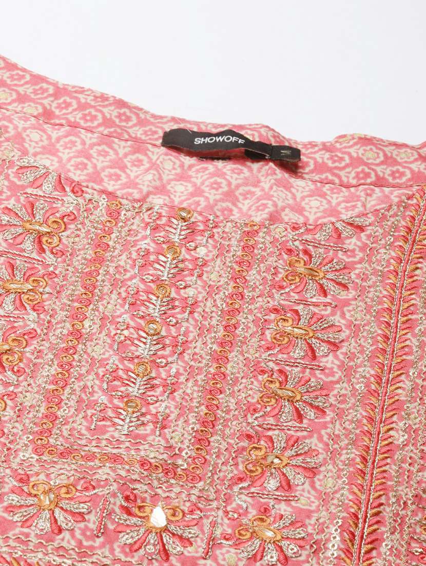 women floral round neck kurta pant set with dupatta - 20251358 -  Standard Image - 8