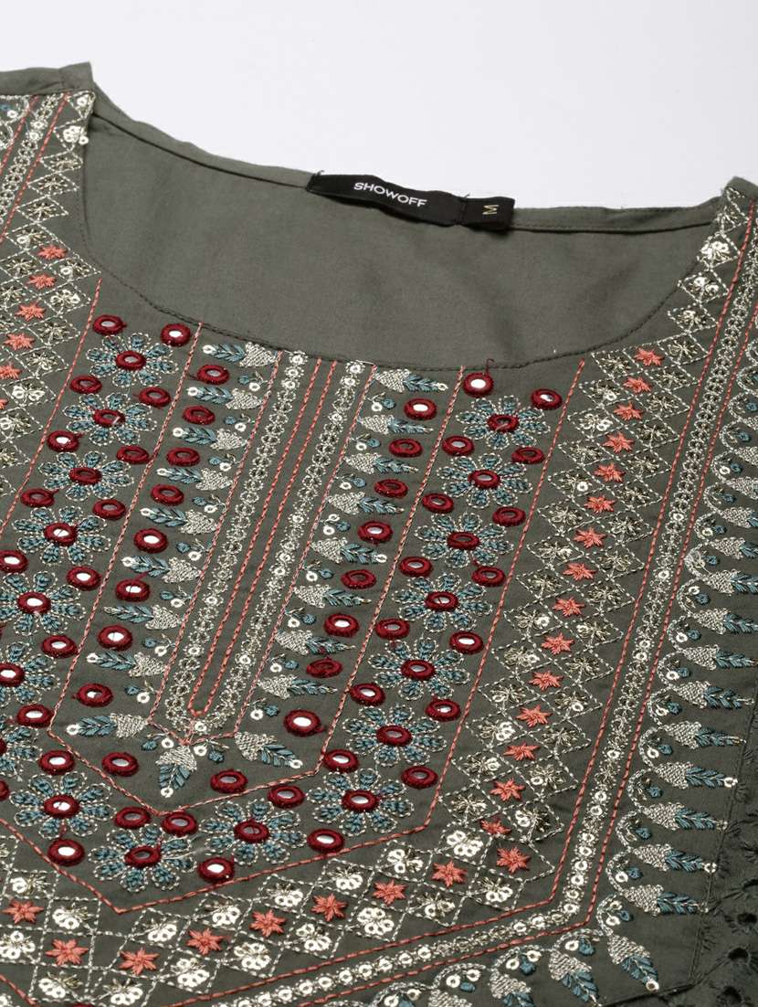 women schiffli work kurta pant set with dupatta - 20251368 -  Standard Image - 8