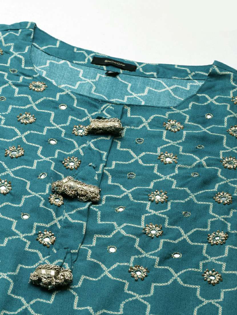 women geometric kurta sharara set with dupatta - 20251388 - Standard Image - 8