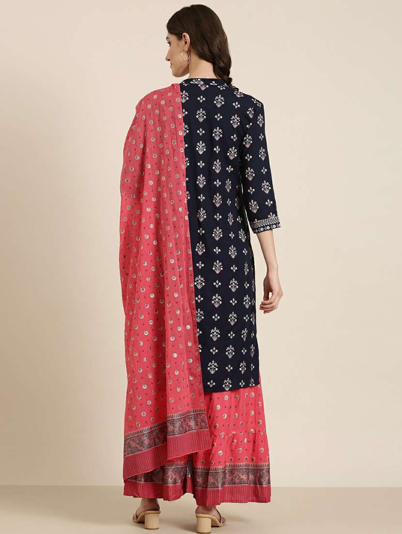 women floral kurta sharara set with dupatta - 20251402 -  Standard Image - 3