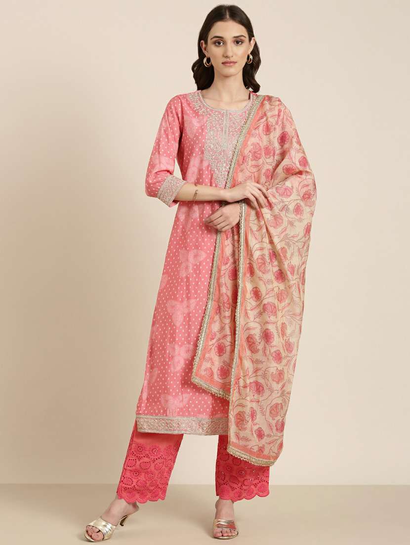 women printed kurta palazzo set with dupatta - 20251409 -  Zoom Image - 0