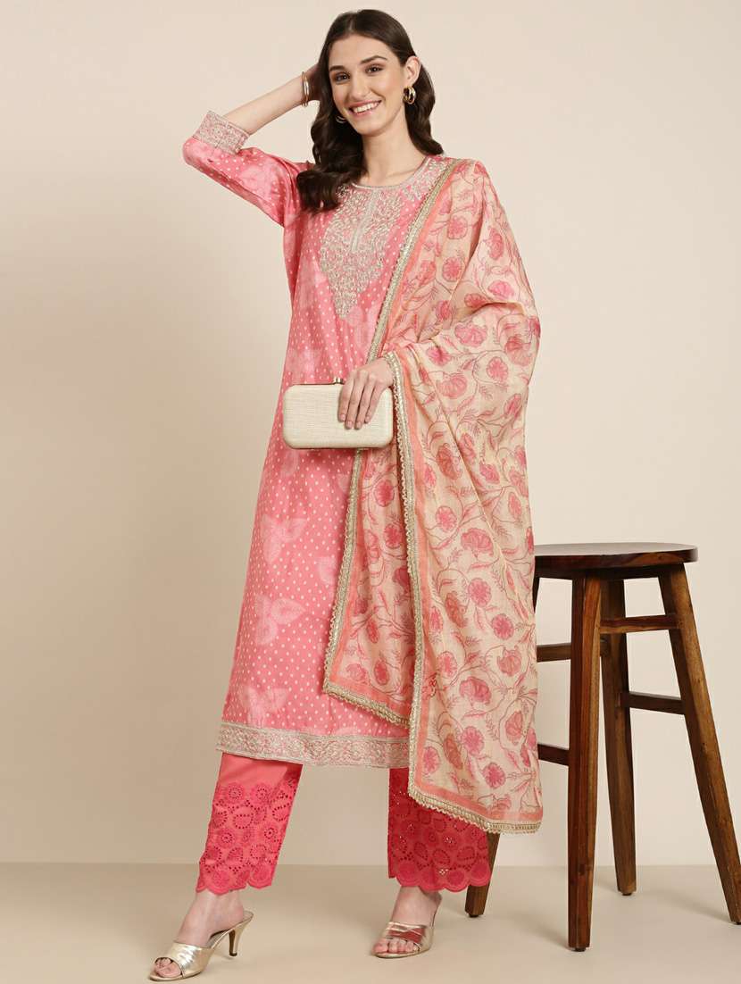 women printed kurta palazzo set with dupatta - 20251409 -  Standard Image - 3