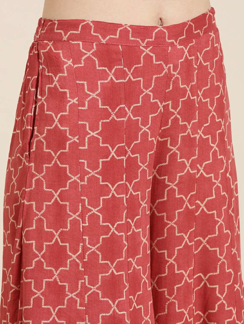 women geometric kurta sharara set with dupatta - 20251419 - Standard Image - 5