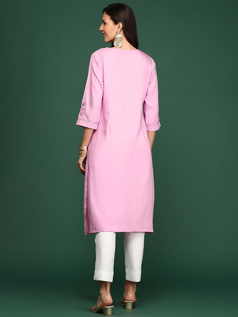 women's straight kurta - 20252294 - Standard Image - 3