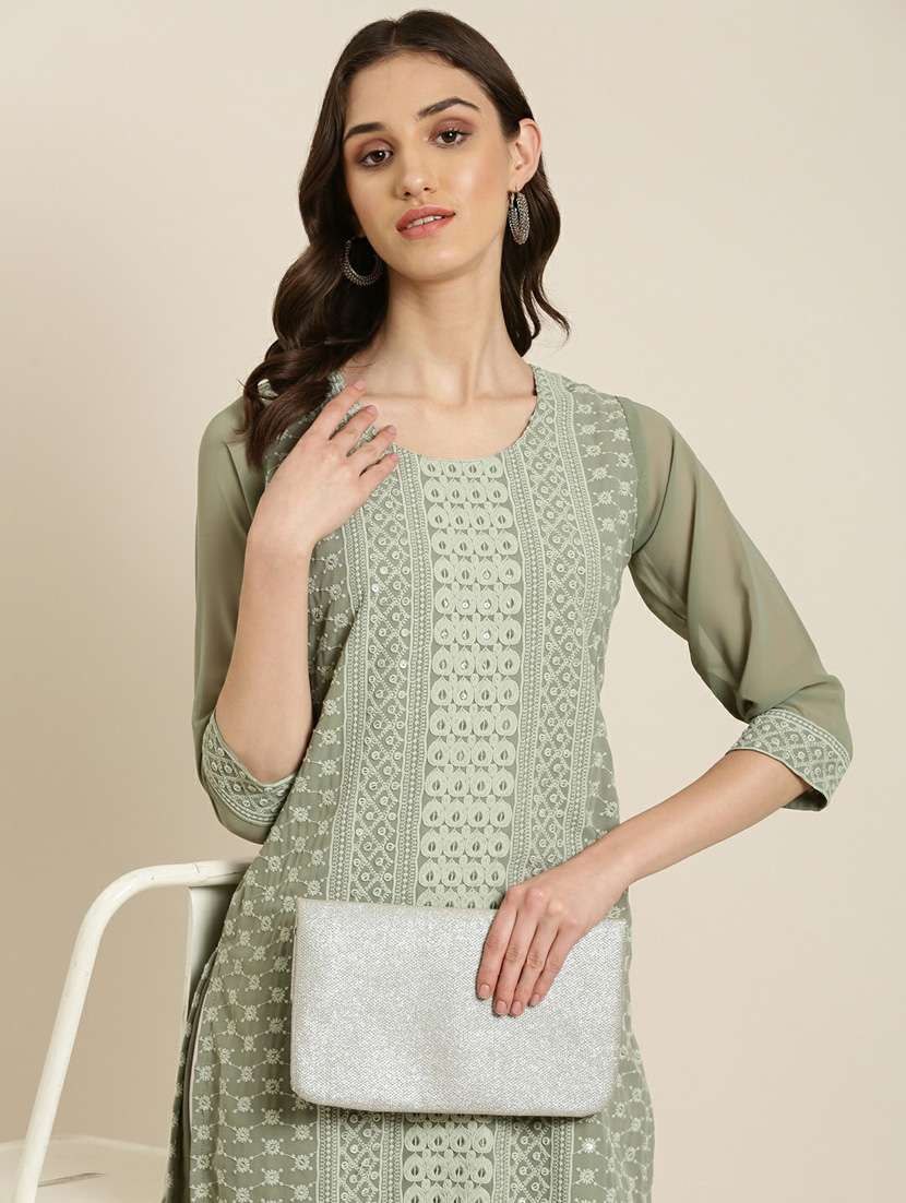 women embroidered straight kurta - 20252304 -  Standard Image - 5