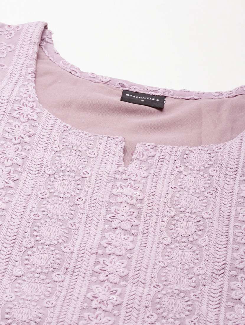 women embroidered straight kurta - 20252305 -  Standard Image - 8