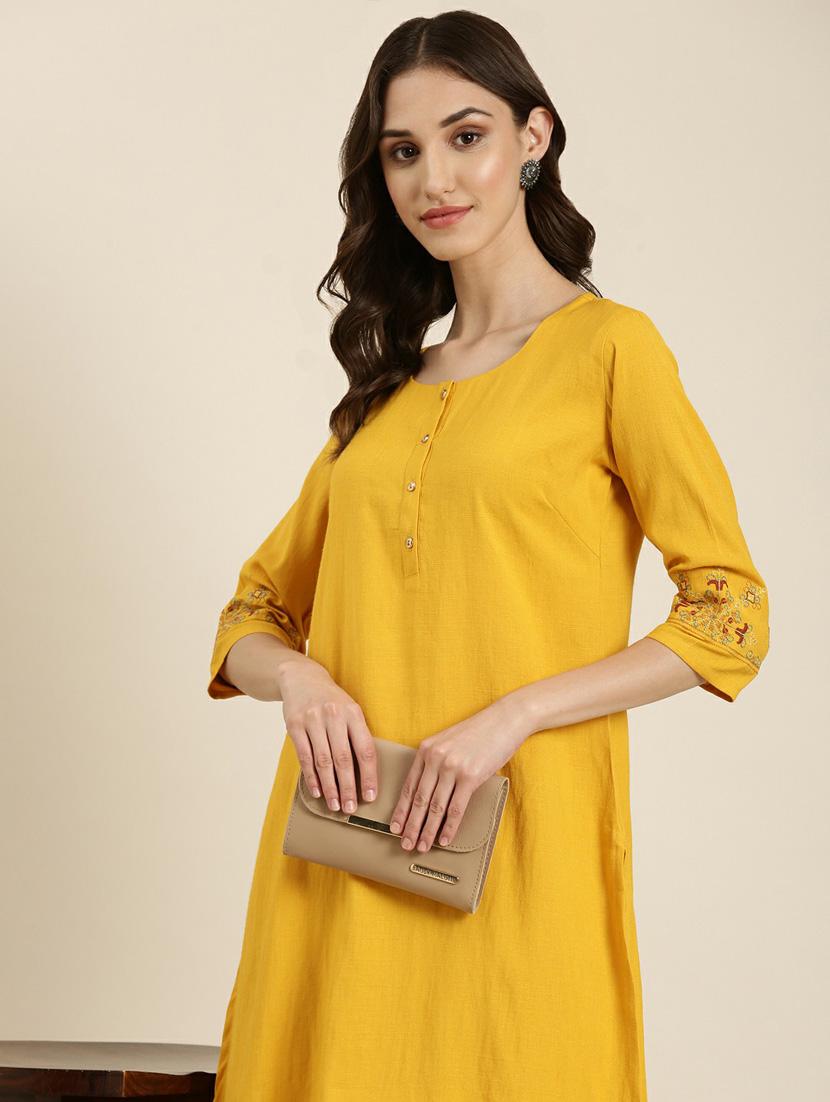 women embroidered straight kurta - 20252315 - Standard Image - 5