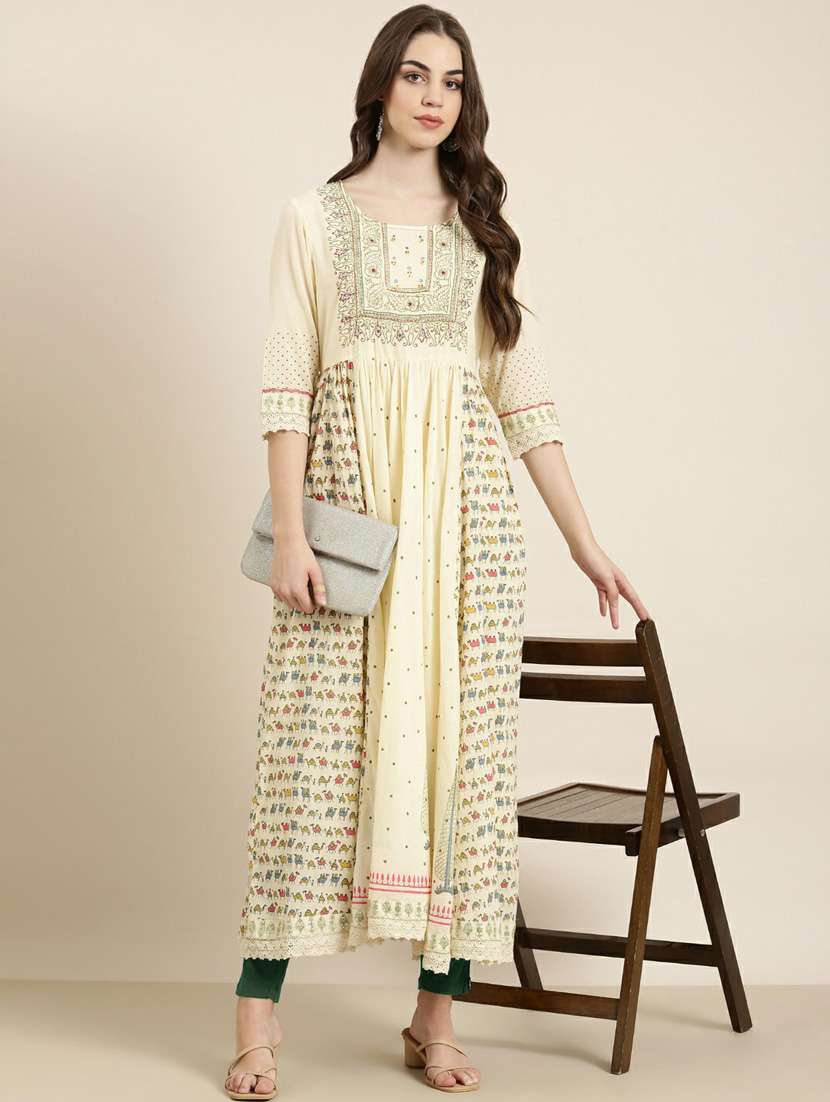 women's flared kurta - 20252328 - Standard Image - 3