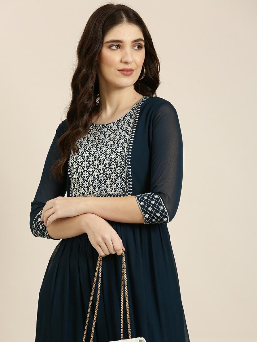 women embroidered tiered kurta - 20252392 - Standard Image - 5