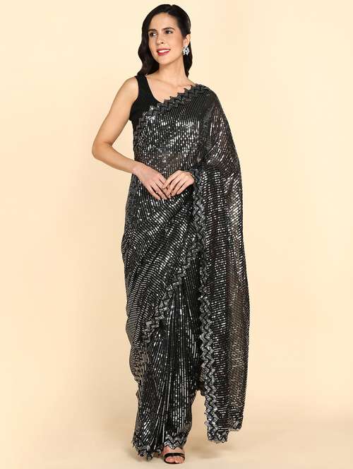women's embellished saree with blouse - 20253819 - Standard Image - 0