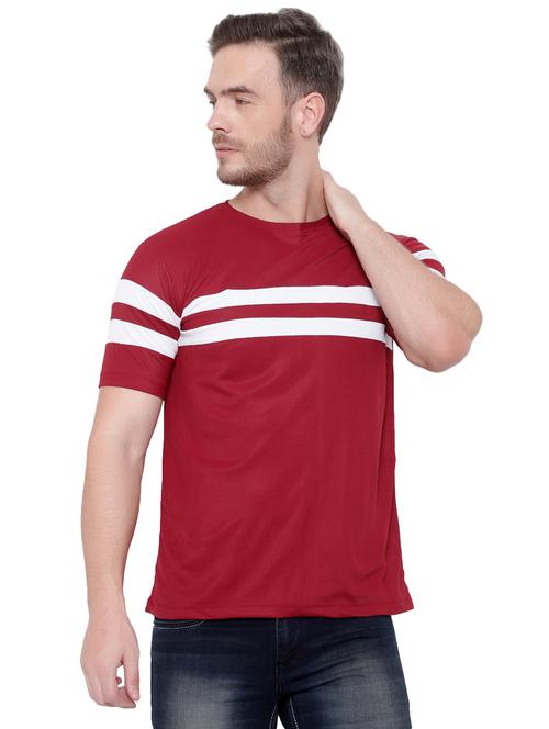 red stripes crew neck regular t-shirt - 20254983 - Standard Image - 0