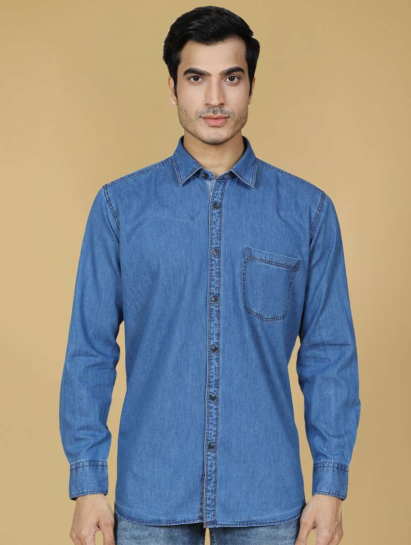 mens solid casual shirt