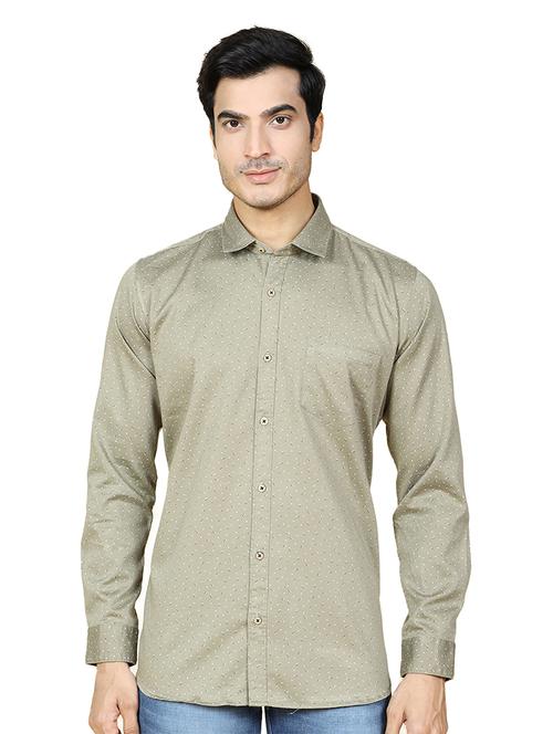 mens micro print casual shirt - 20255222 -  Standard Image - 0