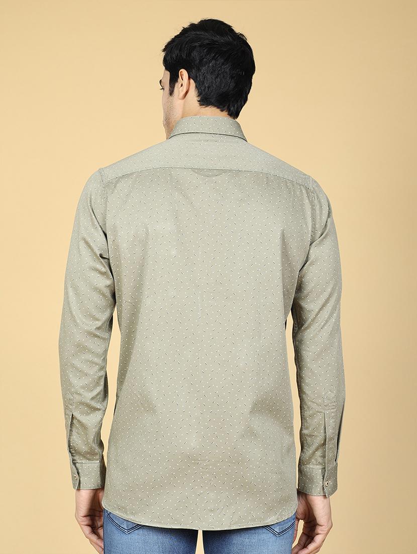 mens micro print casual shirt - 20255222 - Standard Image - 3