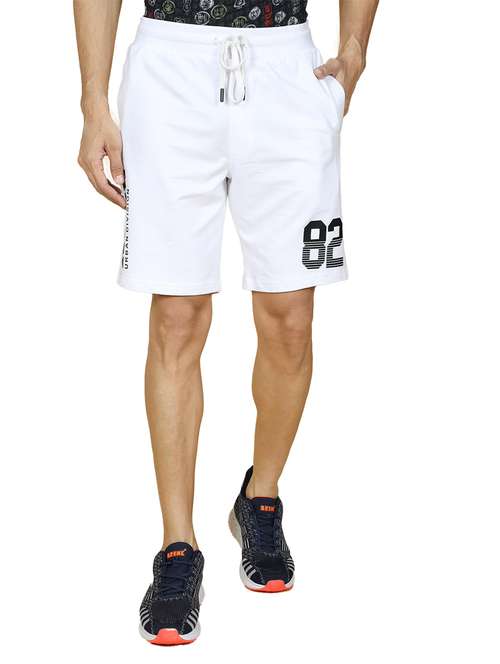 men white typography print cotton short - 20255362 -  Standard Image - 0