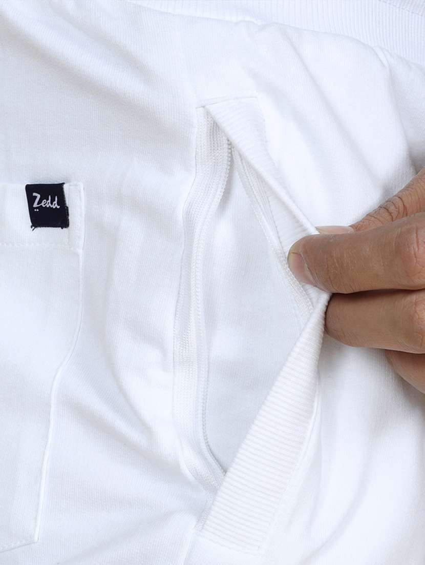 men white typography print cotton short - 20255362 -  Standard Image - 5