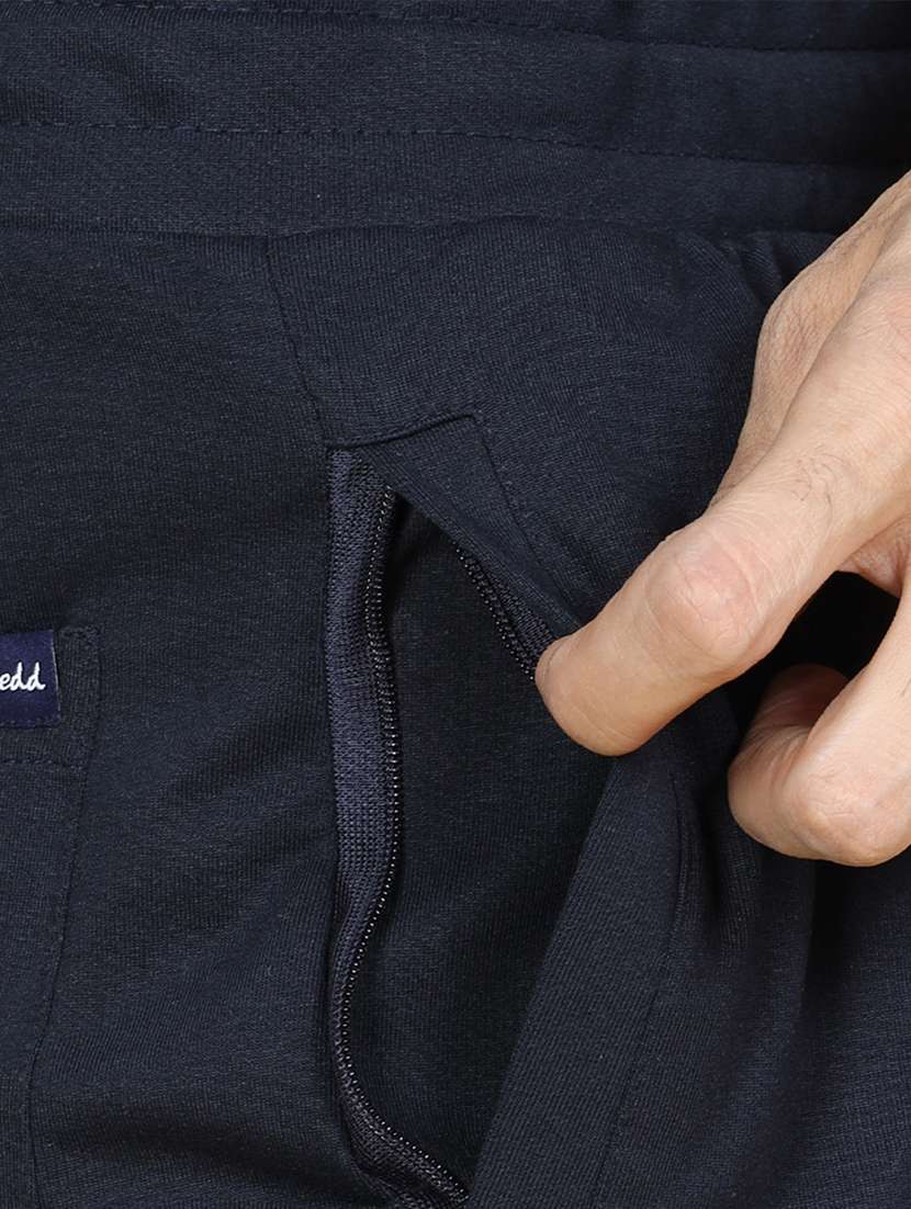 men navy blue typography cotton short - 20255365 -  Standard Image - 5