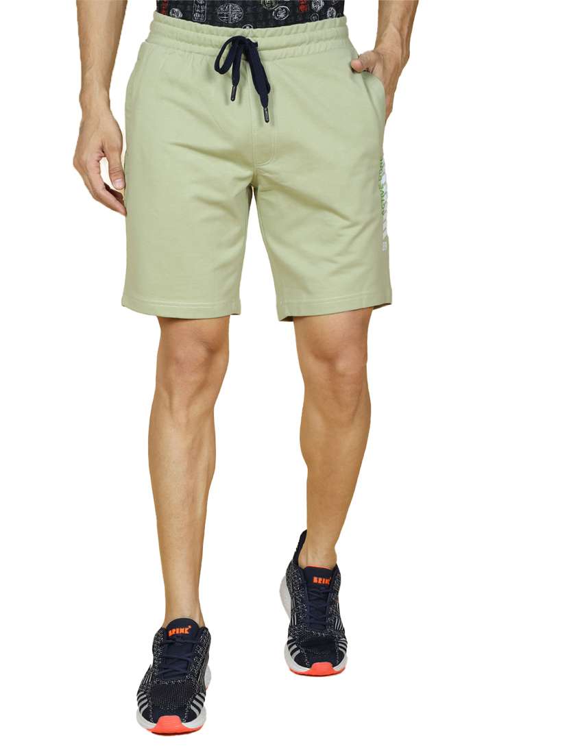 men neo mint typography print  cotton short - 20255366 -  Zoom Image - 0